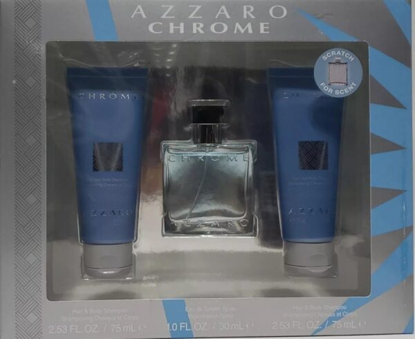 Azzaro Chrome EDT 100 ml + EDT 10 ml + SG 75 ml
